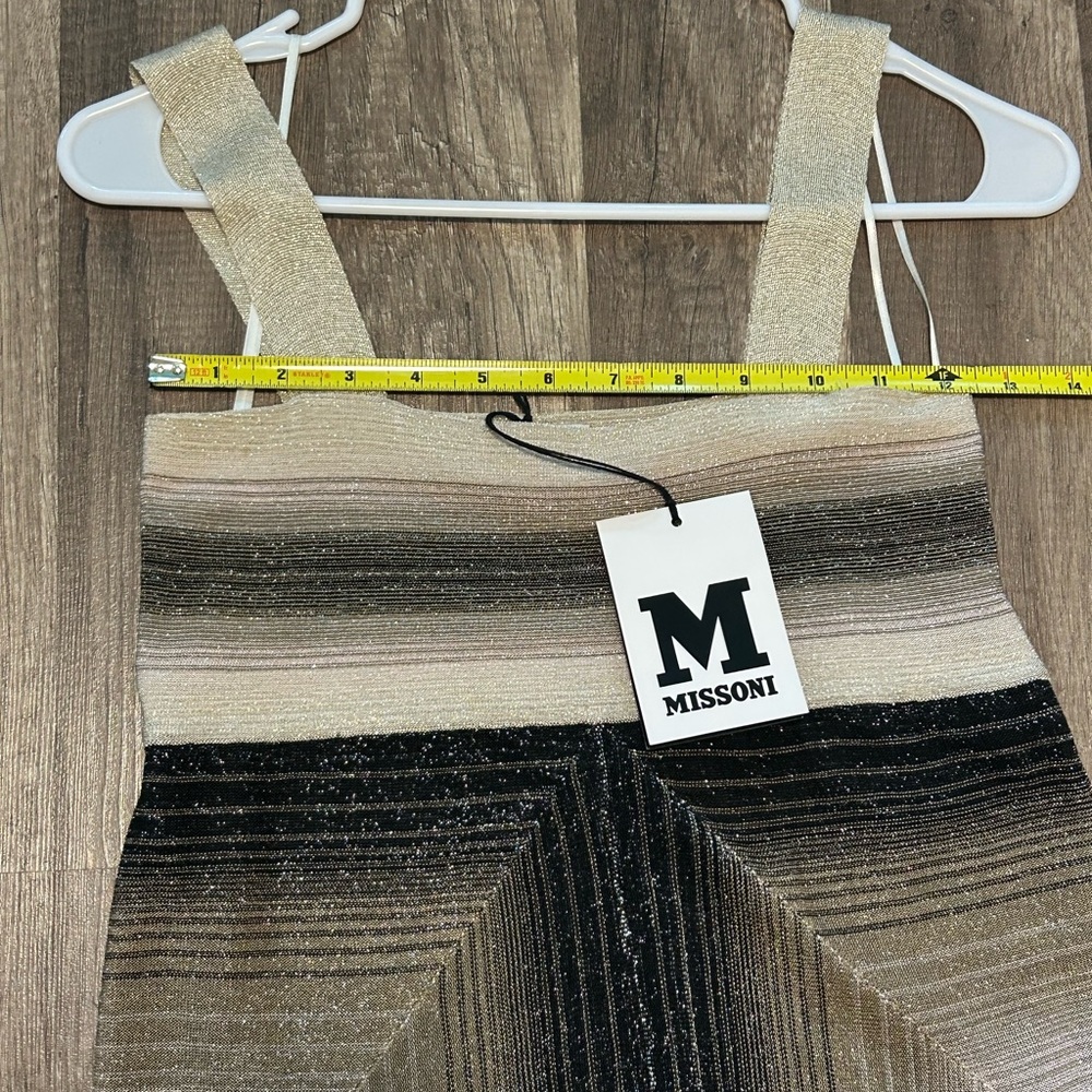 Missoni Dress ✨ Sparkling Champagne and Tan with Black Geometric Shape Gold - Picture 5 of 9